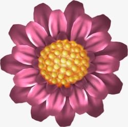 卡通玫红色花卉素材
