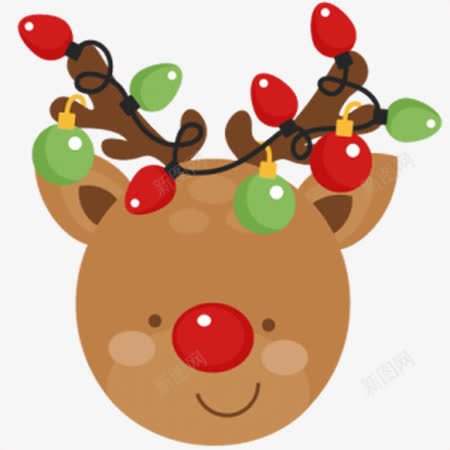 圣诞节驯鹿png免抠素材_新图网 https://ixintu.com 卡通驯鹿 圣诞节 圣诞装饰 装饰素材 驯鹿