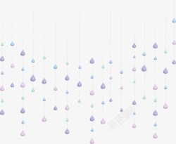 晶莹的紫色雨滴素材