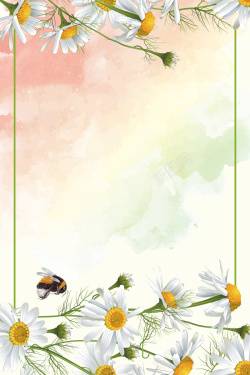 清新喜欢水彩花卉服装新品宣传海报宣传单背景高清图片