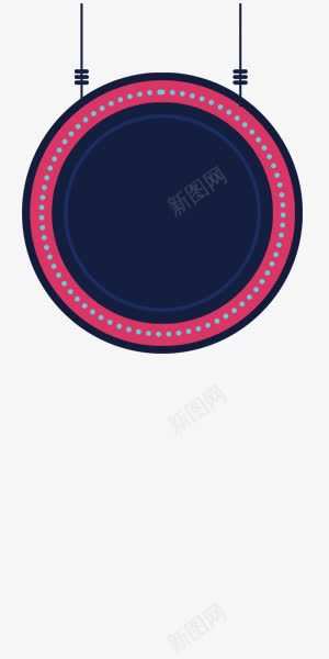 圆形展示台png免抠素材_新图网 https://ixintu.com 卡通 圆形 垂吊 科技 紫红相间
