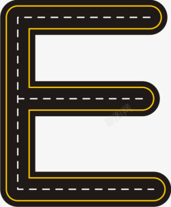 1319f创意公路字母F高清图片