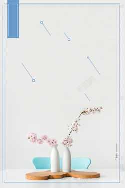 你好二月小清新二月你好小清新梅花背景高清图片