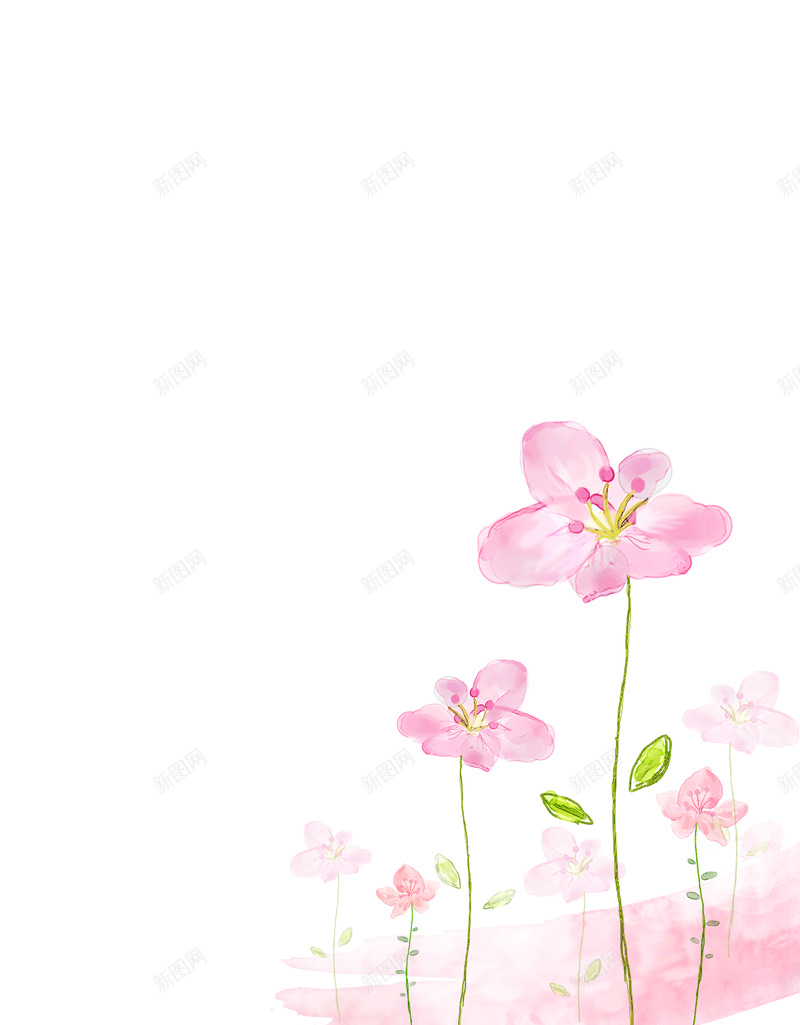 花朵背景psd设计背景_新图网 https://ixintu.com 小清新 文艺 白色 简约 粉色的花 花 花卉