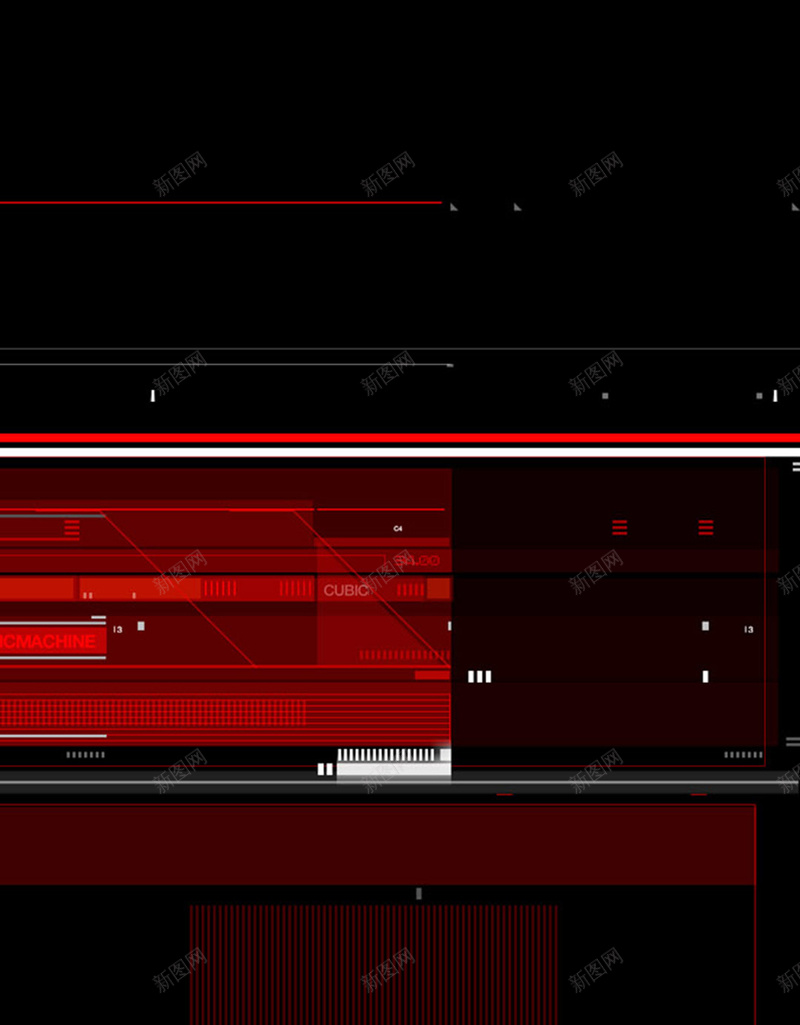 黑色红色未来科技元素H5背景图jpg设计背景_新图网 https://ixintu.com 商务 未来 科幻 科技 红色 黑色 黑色背景