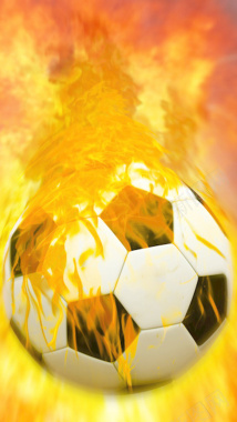 踢球科幻火焰足球图案背景图背景