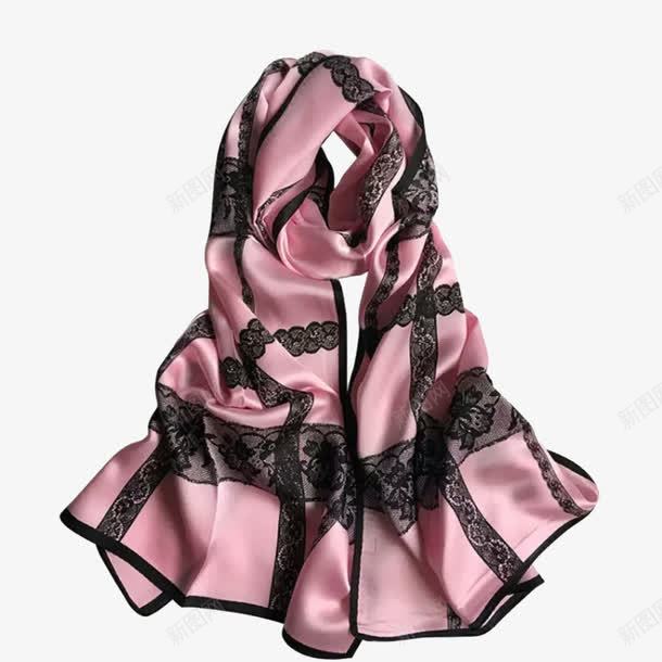 粉色丝巾png免抠素材_新图网 https://ixintu.com 产品实物 保暖 围巾 粉色