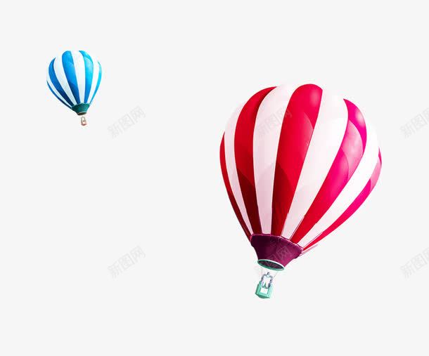 红蓝条纹热气球png免抠素材_新图网 https://ixintu.com 条纹 热气球 红色 蓝色