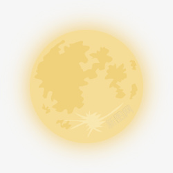 黄色的星球中秋节黄色月亮高清图片