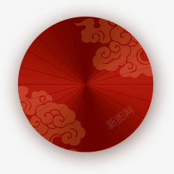 修饰手绘中国风中国红纸伞油纸伞高清图片