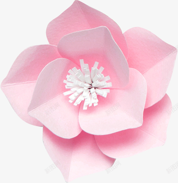 粉色剪纸花朵png免抠素材_新图网 https://ixintu.com 剪纸花 剪纸风 插画 粉色 花朵