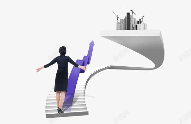 爬楼梯的商务女人png免抠素材_新图网 https://ixintu.com 台阶 城市 女人 楼梯 爬楼梯的人
