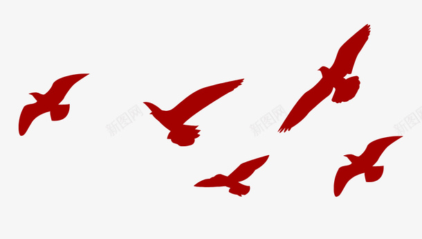 红色和平鸽剪影png免抠素材_新图网 https://ixintu.com 剪影 和平鸽 素材 红色