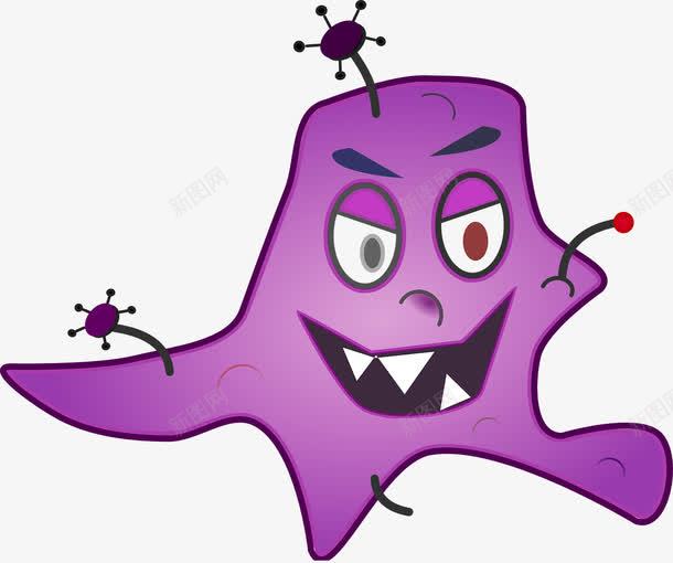 紫色的病菌png免抠素材_新图网 https://ixintu.com 疾病 病菌 紫色 细菌