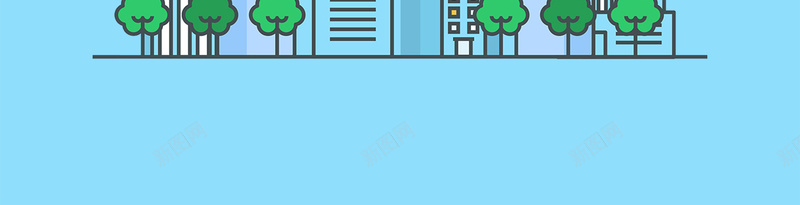 蓝色MBE卡通矢量图场景jpg设计背景_新图网 https://ixintu.com 创意 卡通 城市 植物 概念 MBE 矢量 小清新 蓝色 扁平 插画 简约 开心