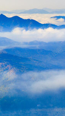被云笼罩的山H5背景图背景