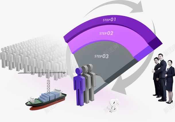 信息图表与职业人物psd免抠素材_新图网 https://ixintu.com 人物 人群 信息图表 商务人群 男人 职业人物