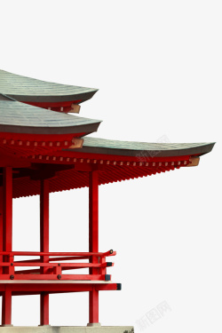 小亭子建筑图案古代的红亭子高清图片