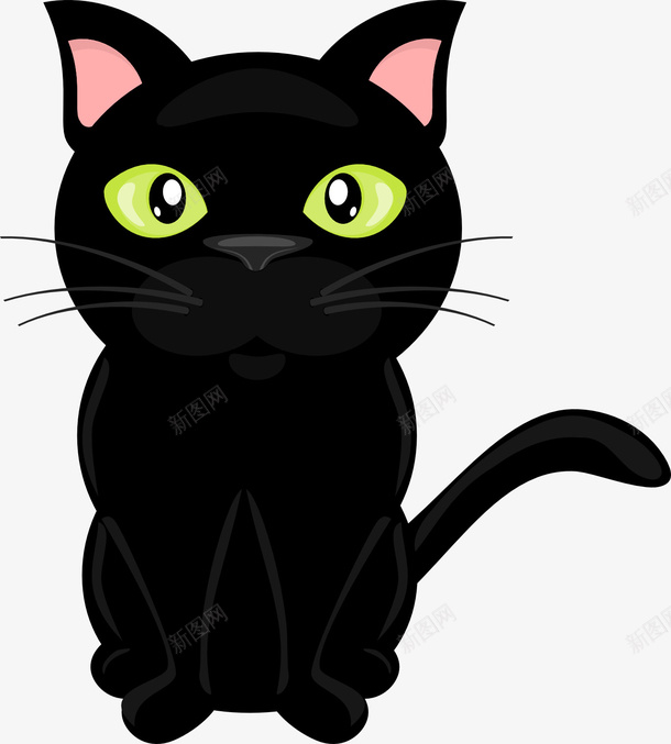 卡通黑猫可爱的黑猫小猫png免抠素材_新图网 https://ixintu.com 免扣 可爱的 小猫 黑猫