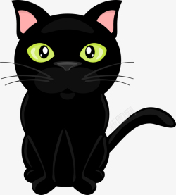 卡通黑猫可爱的黑猫小猫素材
