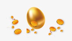 金蛋和漂浮金币素材