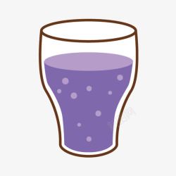 卡通紫色饮料素材