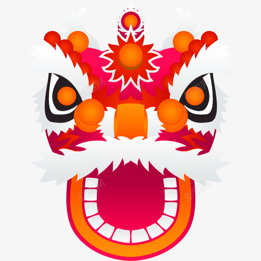 红色中国风舞狮装饰图案png免抠素材_新图网 https://ixintu.com 中国风 免抠PNG 红色 舞狮 装饰图案