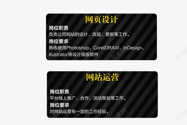 职位板块png免抠素材_新图网 https://ixintu.com 板块 职位 黑黄