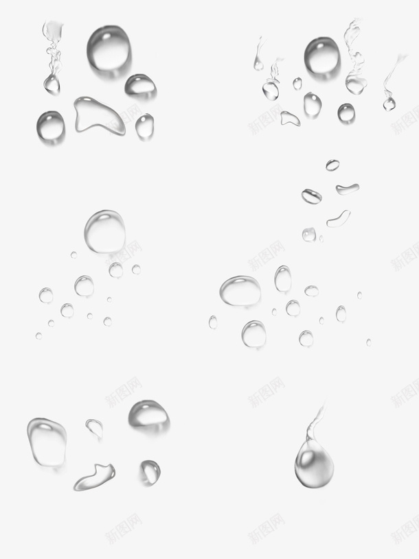 透明水珠和水滴png免抠素材_新图网 https://ixintu.com 水珠 水滴 透明 矢量图