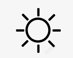 简笔太阳太阳天气示意图图标高清图片