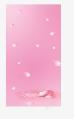 水彩墨花瓣粉色花瓣水面背景矢量图高清图片