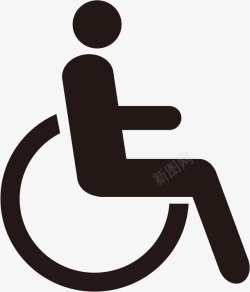 轮椅无障碍标识矢量图高清图片