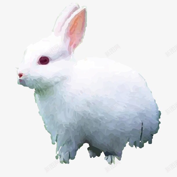白白跳跳的兔子矢量图ai免抠素材_新图网 https://ixintu.com 兔子 手绘 抽象 白兔 矢量图