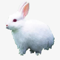 白白跳跳的兔子矢量图素材