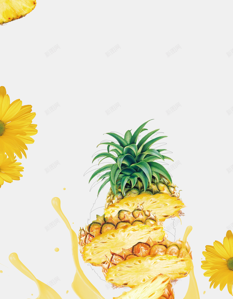 美味菠萝餐饮水果美食海报psd设计背景_新图网 https://ixintu.com 新鲜 水果菠萝 美味 菠萝 菠萝宣传海报 营养 震撼低价 餐饮 黄色