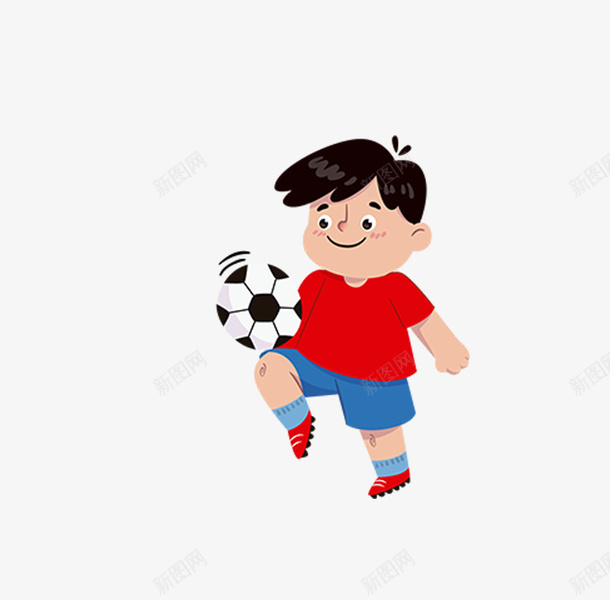 儿童踢足球玩耍png免抠素材_新图网 https://ixintu.com 儿童 开心 玩耍 踢足球