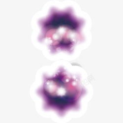 紫色朦胧图案素材