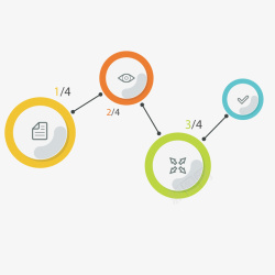 圆形立体信息图表矢量图素材