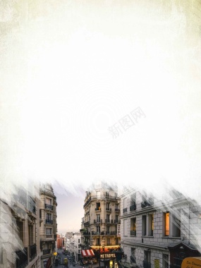 法国巴黎旅游海报背景模板背景