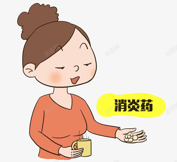 妇科病吃消炎药psd免抠素材_新图网 https://ixintu.com 妇科疾病 消炎药 滥用消炎药 烦恼