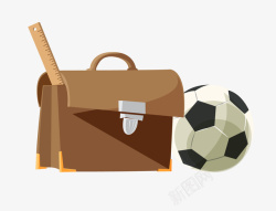 包包和足球矢量图素材