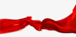 丝绸红色丝绸绸带节日高清图片