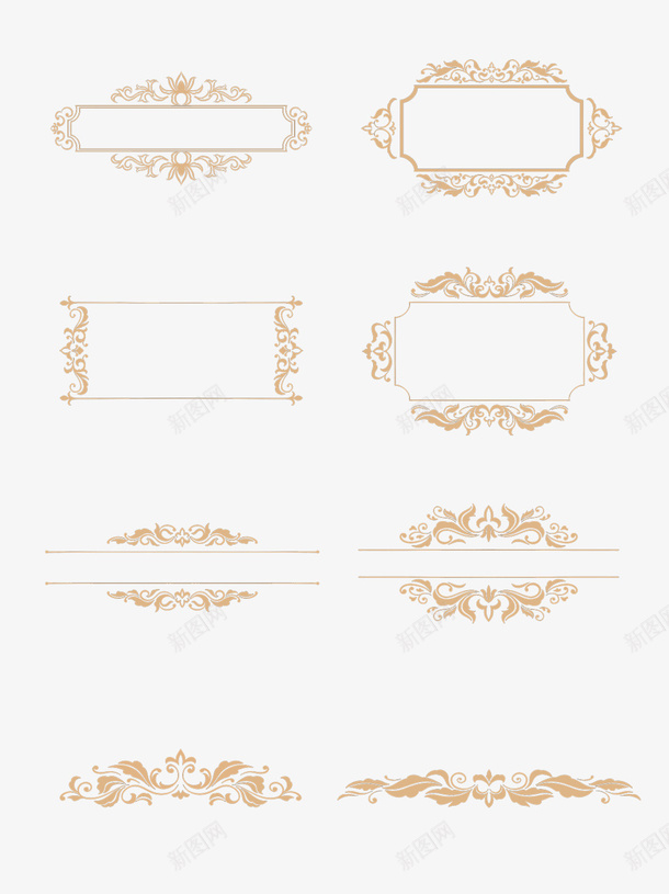 金色欧式花纹边框免抠素材png免抠素材_新图网 https://ixintu.com 免抠 欧式 花纹 边框 金色