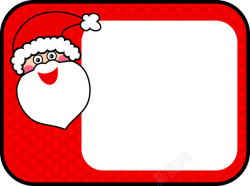 海报帧圣诞老人红色白框背景高清图片
