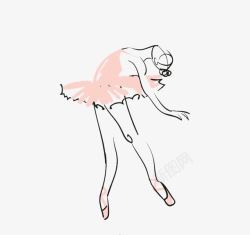 粉色芭蕾舞女郎素材