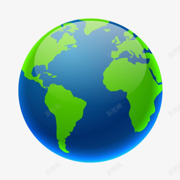 精美蓝色地球png免抠素材_新图网 https://ixintu.com 壮观 立体地球大陆海洋 精美 蓝色地球