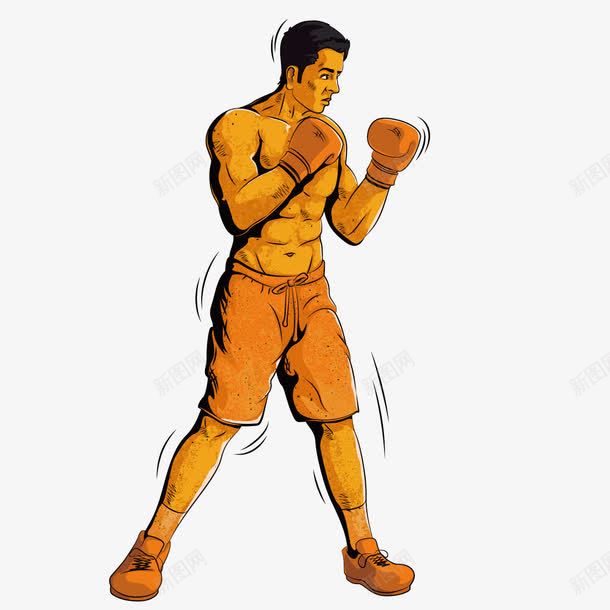 打拳击的肌肉男png免抠素材_新图网 https://ixintu.com 强壮肌肉男 拳击 男人 肌肉