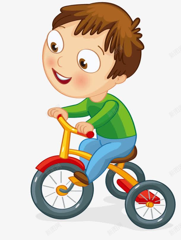 卡通男孩骑单车png免抠素材_新图网 https://ixintu.com 卡通 卡通人物 男孩 骑单车