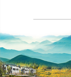大气云海中国风云海大山建筑背景素材高清图片