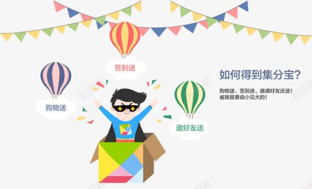 氢气球和卡通超人png免抠素材_新图网 https://ixintu.com 卡通超人 旗子 氢气球
